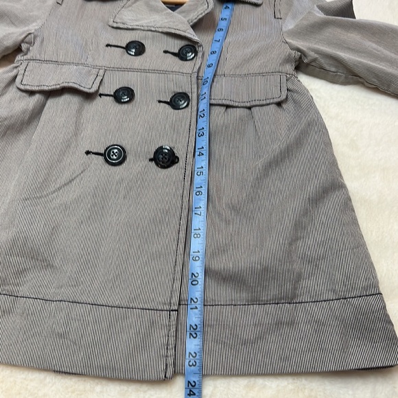 Old Navy Beige Striped Pea Coat - Picture 12 of 16